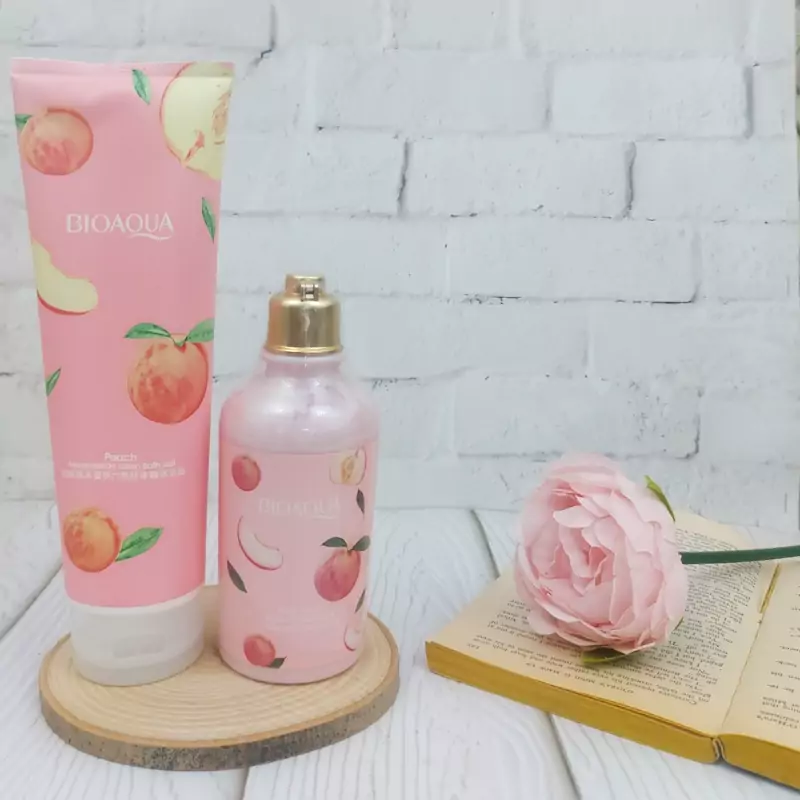 پک نمک بدن و لوسیون بدن هلو